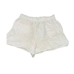 *USED Cream Linen Blend H&M Shorts Size L (BB0921)